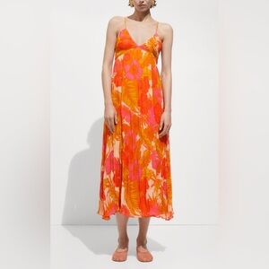 Mango Printed Maxi Dress with draped detail